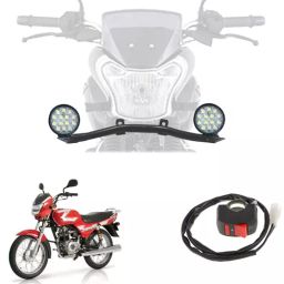 Cartronics 42W Complete Lighting System 14 LED Round Fog Lamp Light for Bajaj Ct 100-20