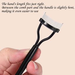 Inralimot Eyelash Comb Eyebrow Brush Eyelash Separator Mascara Applicator Eyelash Definer With Comb Cover Arc Designed Cosmetic Brushes Tool Black image 5