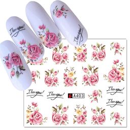 Synaty 50 Pcs Art Stickers Plus Tweezer, Easy DIY Water Transfer Nail Decals Decoration (Style 1, Paper), 6 Cm X 5 Cms image 5