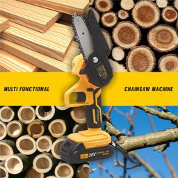tomahawk TOMAHAWK® T8-A- 4 inch 20V Cordless Chainsaw – 2 Batteries Included- Handhel- Powerful Cutting - Compact Design - Dual Safety Switch - Wood Processing- Logging- Cutting - Pruning - Gardening image 4
