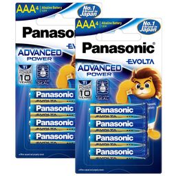 Panasonic Evolta AAA Alkaline Advanced Power, Extra Power Formula, no Mercury add, Anti-Leak Seal, Protects Power for up to 10 Years, Pack of 8 image 1