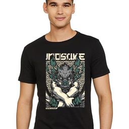 BAESD Men Printed Raw Edge T-shirt-image-83