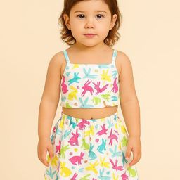 TILISM Girls Abstract Printed Pure Cotton Clothing Set-image-76