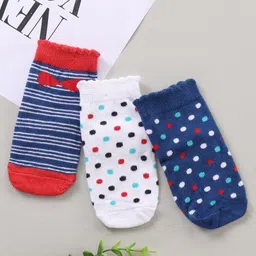 cute walk by babyhug Cutewalk By Babyhug Anti Bacterial Ankle Length Socks - Multicolour-picture-1