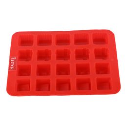 Hazel Silicone 3D Square Shape Chocolate Mould - Red-10