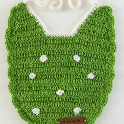 The Original Knit Snow Flake Design Bib - Green-picture-10