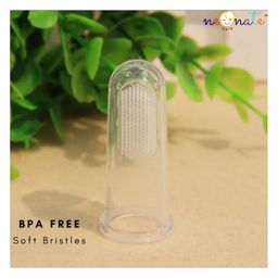 NeonateCare Baby Silicone Soft Bristles Finger Brush with Case- Multicolor ( color and design may vary)-24