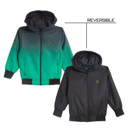 Okane Knit Full Sleeves Reversible Hooded Jacket - Green-image-30