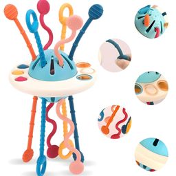 YAMAMA Baby Rattle Toys UFO Pull String Toys For Kids Early Development Toys For Toddlers Pull String Activity Toy Baby Stress Relief Kids Toys Baby Toys Fun Entertainment ToysMulticolor-20