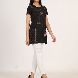 PROBASIC Women Graphic Printed Round Neck Regular Top-picture-22