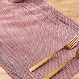 Home Centre Eden 6-Pcs Pink Textured Rectangular Table Placemats image 1