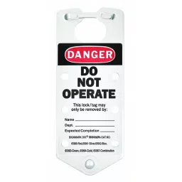 BRADY Labeled Lockout Hasp Labeled Hasp 1.5 inch Opening Size Silver 6 Padlocks, 6T439-picture-21
