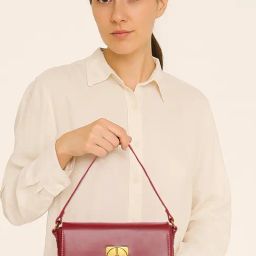 Esbeda Glide Luxe Line Maroon Medium Cross Body Bag-image-96