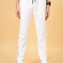 Ajile by Pantaloons Bright White Cotton Slim Fit Trackpants-picture-28