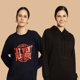 Vimal Jonney Black & Navy Printed Sweatshirt - Pack Of 2-image-78