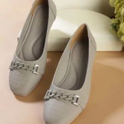 Truffle Collection Women's Grey Wedge Ballets-image-47