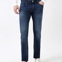 Peter England Blue Cotton Skinny Fit Jeans-picture-3