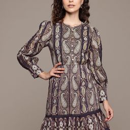 Label Ritu Kumar Paisley Print A-Line Dress-image-45