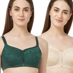 Soie Multicolor Non Wired Non Padded Everyday Bra - (Pack Of 2)-97