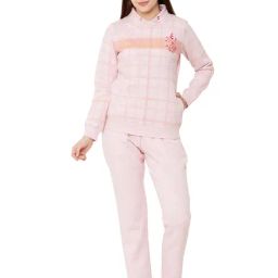 Sweet Dreams Pink Melange Checks Tracksuit-image-59