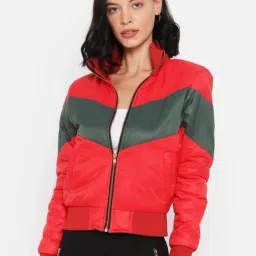 Forever 21 Red & Olive Regular Fit Jacket-image-42