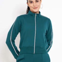 BRINNS Teal Fleece Front Open Jacket-picture-11
