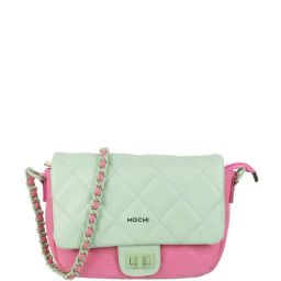 Mochi Green Synthetic Color Block Sling Handbag-image-38