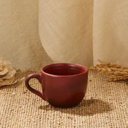 Fabindia Home Kadi Red Stoneware Tea Cup (180ml)-image-80