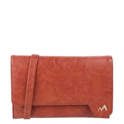 Metro Orange Synthetic Solid Sling Handbag-image-87