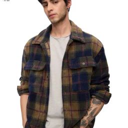 The Souled Store Yellow Cotton Plaid Casual Jacket-image-96