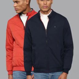 Allen Solly Prime Red & Blue Cotton Regular Fit Reversible Jackets-image-25