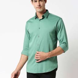 Dragon Hill Green Slim Fit Shirt-image-80