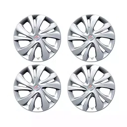 Auto Pearl Car Full Silver Wheel Cover Caps 35.56 cm (14 Inch) Press Type Fitting for Jazz 2015-image-44