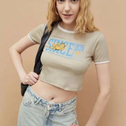 Ginger By Lifestyle Beige Cotton Regular Fit Printed T-Shirt-picture-46