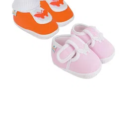 NESKA MODA Orange Cotton Booties-picture-44