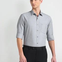 Arrow Grey Cotton Regular Fit Shirt-picture-13