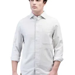 Woodland Off White Regular Fit Cotton Shirt-image-38