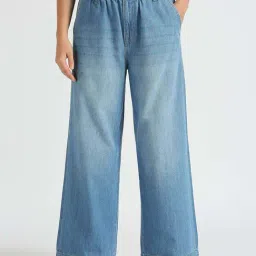 Pepe Jeans Blue Cotton High Rise Flared Jeans-picture-26