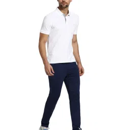 Van Heusen Performance Regular Fit Swift Dry 4 Way Stretch Solid Trackpants - Navy image 4