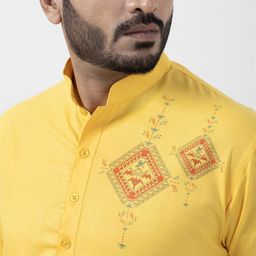 DEVOILER Men Ethnic Motifs Printed Regular Kurta with Pyjamas image 2