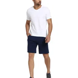 Van Heusen Performance Regular Fit Swift Dry 4 Way Stretch Solid Knit Shorts - Navy image 5