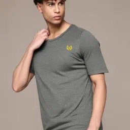 Vimal Jonney Grey Regular Fit Solid T-Shirt-picture-19