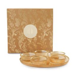 Pure Home and Living Solid Gold Glass 1 Piece Serving Platters-image-46