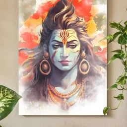 Art Street Engineered Wood Lord Shiva Stretched Canvas Painting-picture-11