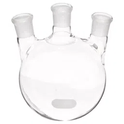 Eduscope 5000 ml Borosilicate Glass Round Bottom Flask with Three Neck, Angle Parallel, ‎FLTHREENECK-36