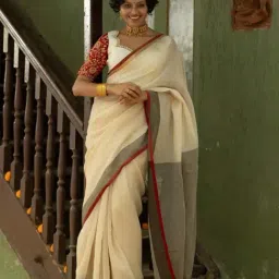 Suta Off White Printed Saree-image-89