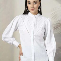 Melon By plusS White Plain Shirt-image-37