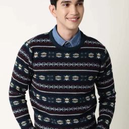 Rare Rabbit Green Slim Fit Fit Textured Sweatshirt-15