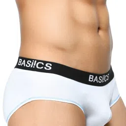 BASIICS by La Intimo White & Black Printed Briefs (Pack of 2) image 2