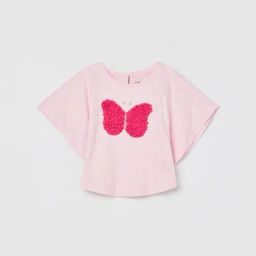 Juniors by Lifestyle Girls Light Pink Cotton Applique Pattern T-Shirt-image-29
